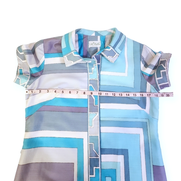 1960s Retro Mod Geometric Abstract Dress - Picture 7 of 8